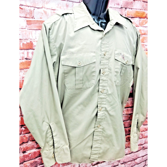 Duxbak Safari Shirt Mens XL Tan Long Sleeve Utility Pockets Button Down - Picture 3 of 7